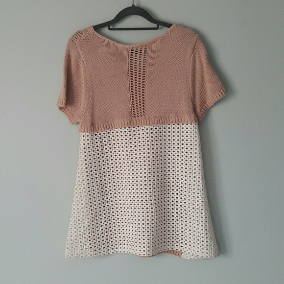 NWOT Anthropologie Madeira Eyelet back Sweater - Picture 5 of 7